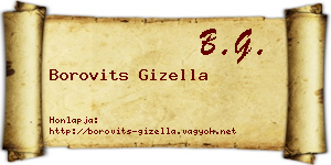 Borovits Gizella névjegykártya