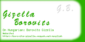 gizella borovits business card